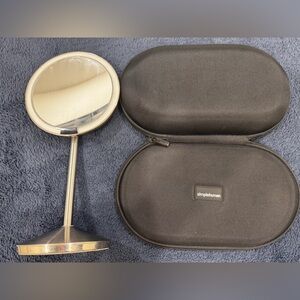 Silver Vanity Mirror with Black Case